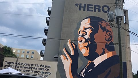 Atlanta residents gather to pay tribute to US congressman John Lewis