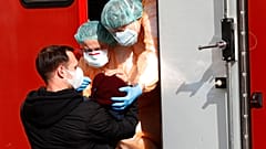 Bulovka hospital in Prague, Czech Republic, March 14, 2020. 