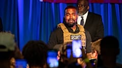A tearful Kanye West officially enters the US presidential race.