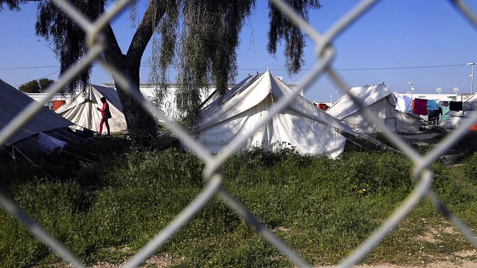 Ein Flüchtlingslager in Kokkinotrimithia außerhalb von Nikosia, Zypern, Dienstag, 3. März 2020.