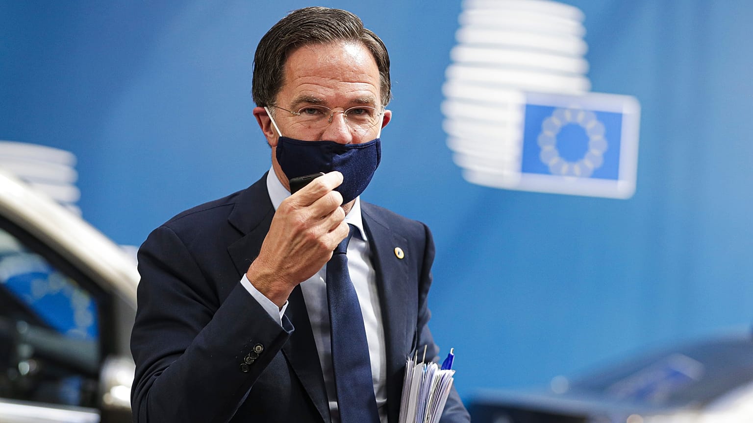 Mark Rutte holland miniszterelnök Brüsszelben