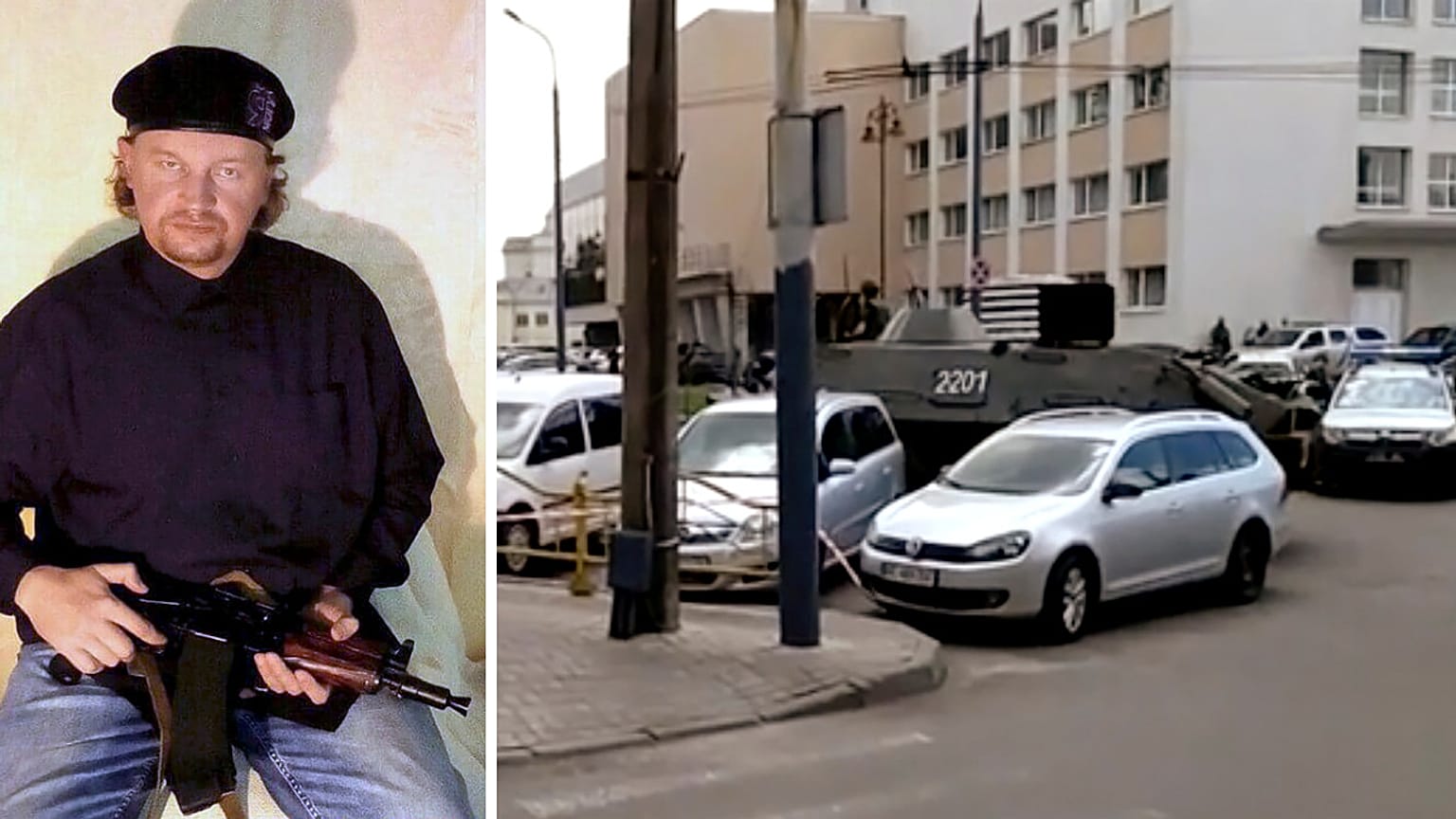 Foto do suspeito, identificado como Maksim Krivosh, divulgada pela polícia ucraniana