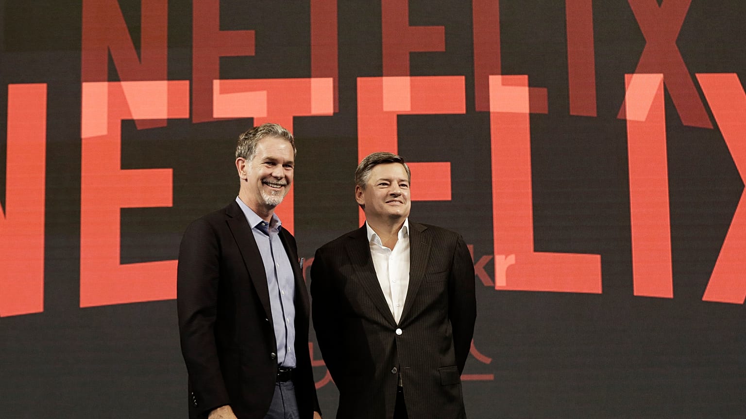  Netflix CEO Reed Hastings with Ted Sarandos chief content officer of Netflix