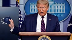 President Donald Trump speaks during a news conference at the White House, Tuesday, July 21, 2020, in Washington.