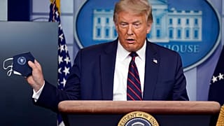 President Donald Trump speaks during a news conference at the White House, Tuesday, July 21, 2020, in Washington.