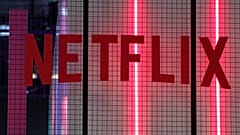 The logo of American entertainment company Netflix is pictured at the Paris games week in Paris, November 4, 2017. 