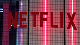 The logo of American entertainment company Netflix is pictured at the Paris games week in Paris, November 4, 2017.