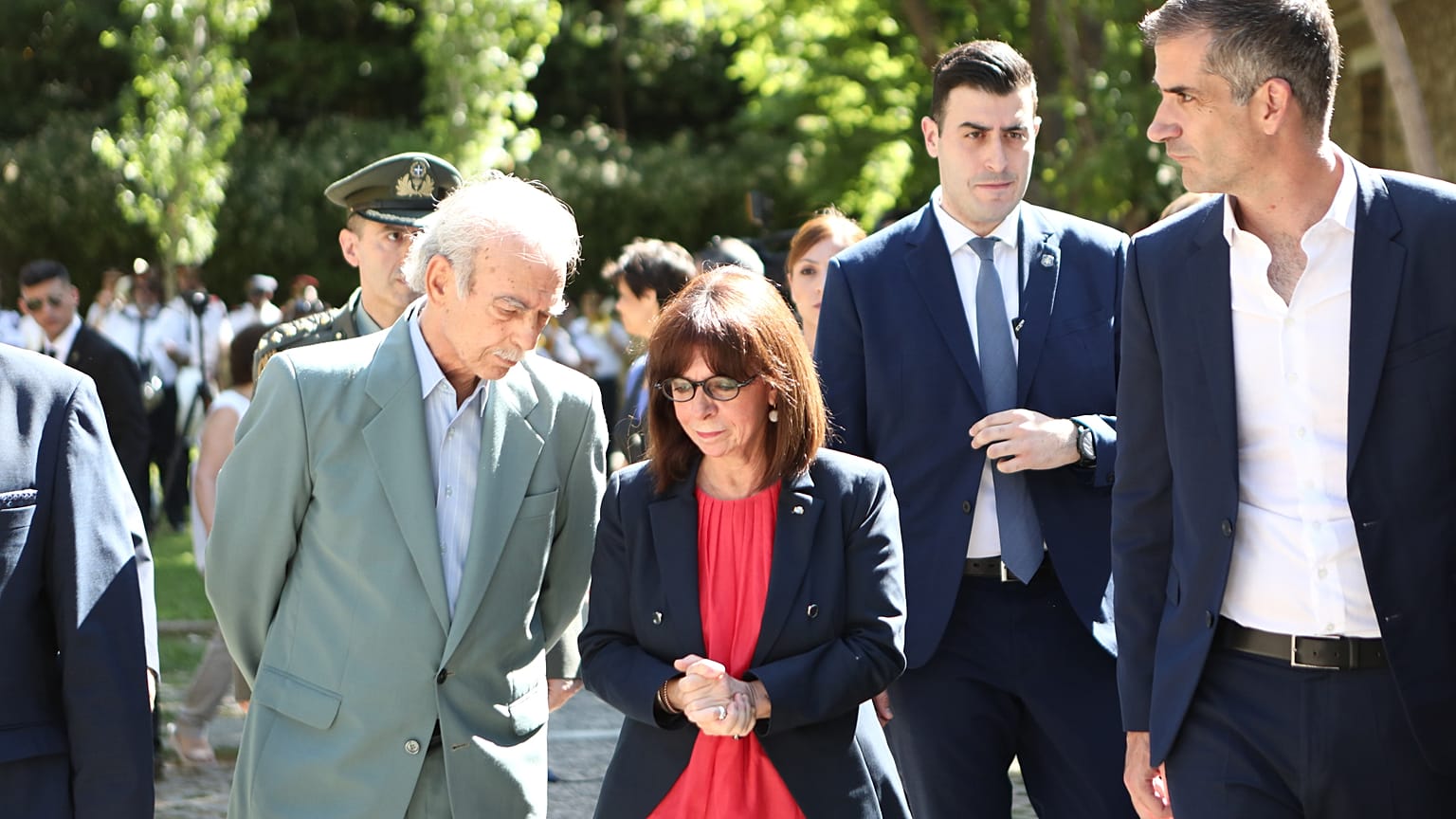 Η Κατερίνα Σακελλαροπούλου στο Πάρκο Ελευθερίας