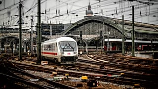 A Deutsche Bahn train in Cologne.