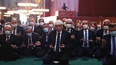 Cumhurbaşkanı Recep Tayyip Erdoğan, 86 yıl sonra yeniden ibadete açılan Ayasofya-i Kebir Cami-i Şerifi'nin açılış programına katıldı