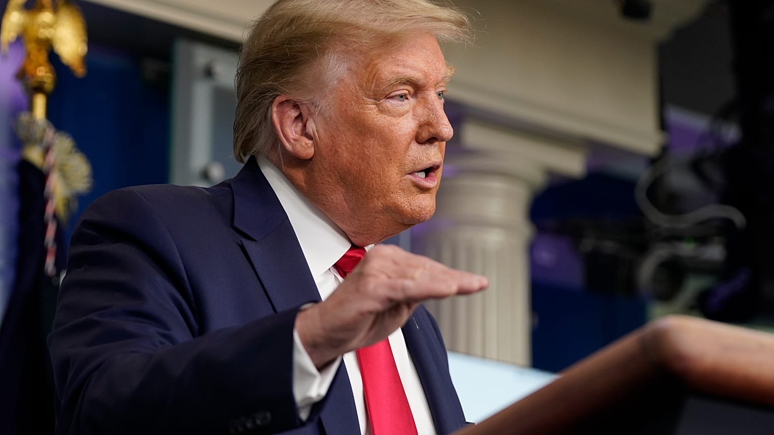 US President Donald Trump at the White House in Washington on July 23, 2020.
