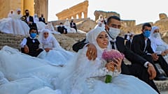 صورة من حفل الزفاف في بعلبك