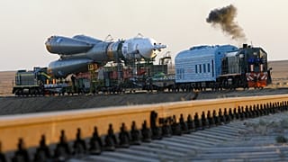 FILE PHOTO: the Russian Soyuz TMA-11 space ship at the Baikonur cosmodrome, Kazakhstan, Oct 8, 2007. 