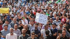 من اضرابات المعلمين في الأردن