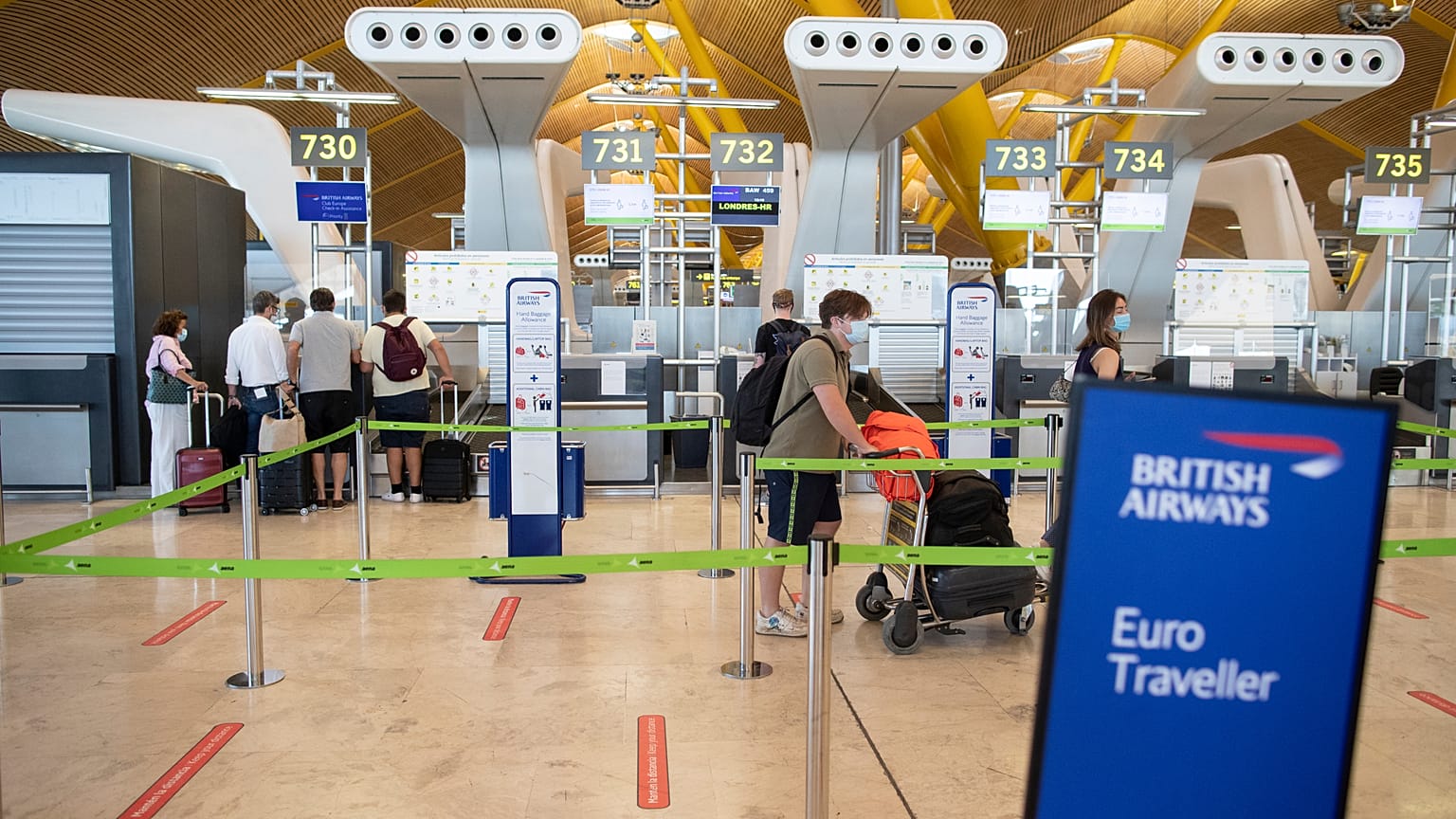 Surpresa entre os viajantes de Espanha para o Reino Unido