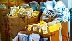 ILLUSTRATION! -Bags of masks ready for distribution July 8, 2020, in Omaha, Neb.