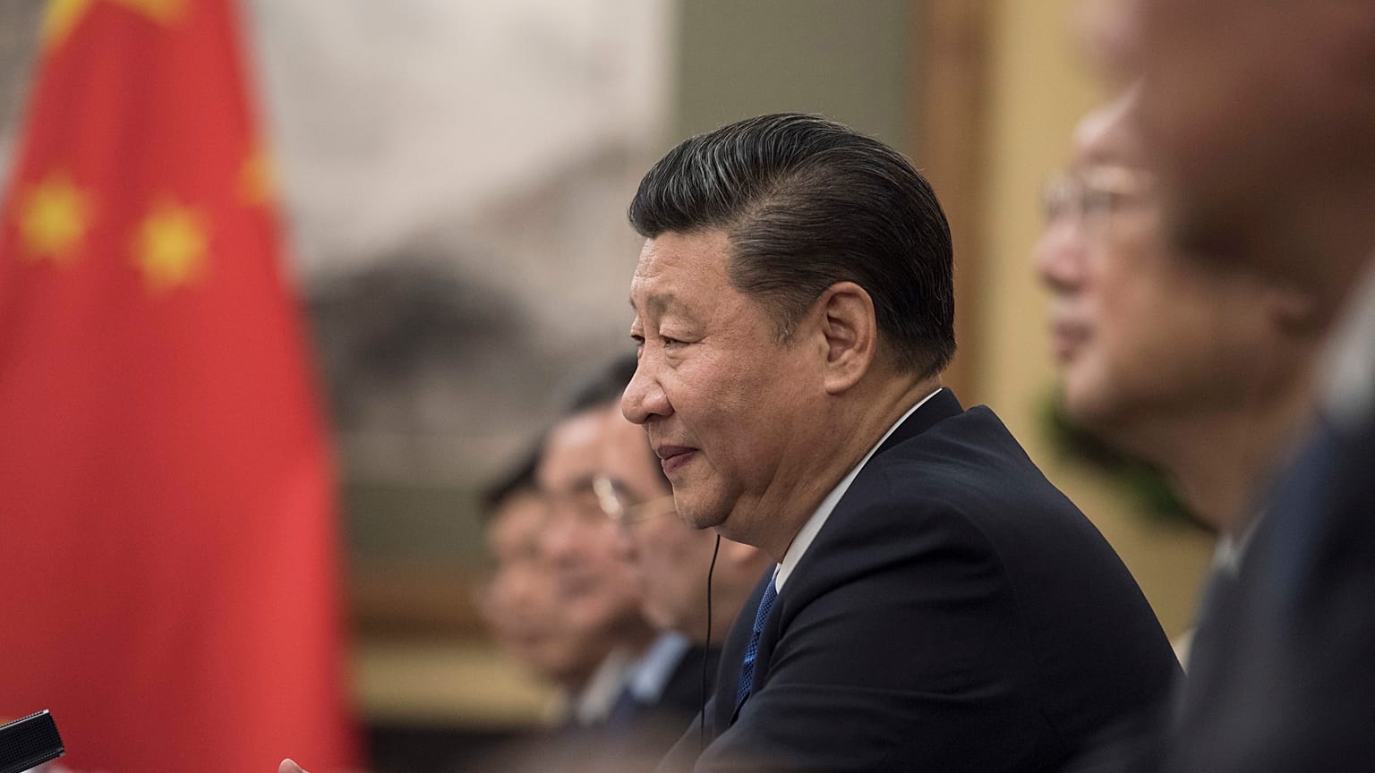 Le 5 décembre 2017, entretien entre Xij Jinping et Justin Trudeau, à Pékin