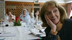 Gisele Halimi photographiée le 6 mars 2004 à Fès au Maroc lors d'un colloque intitulé "Rencontre des femmes des deux bords de la Meditérrannée"