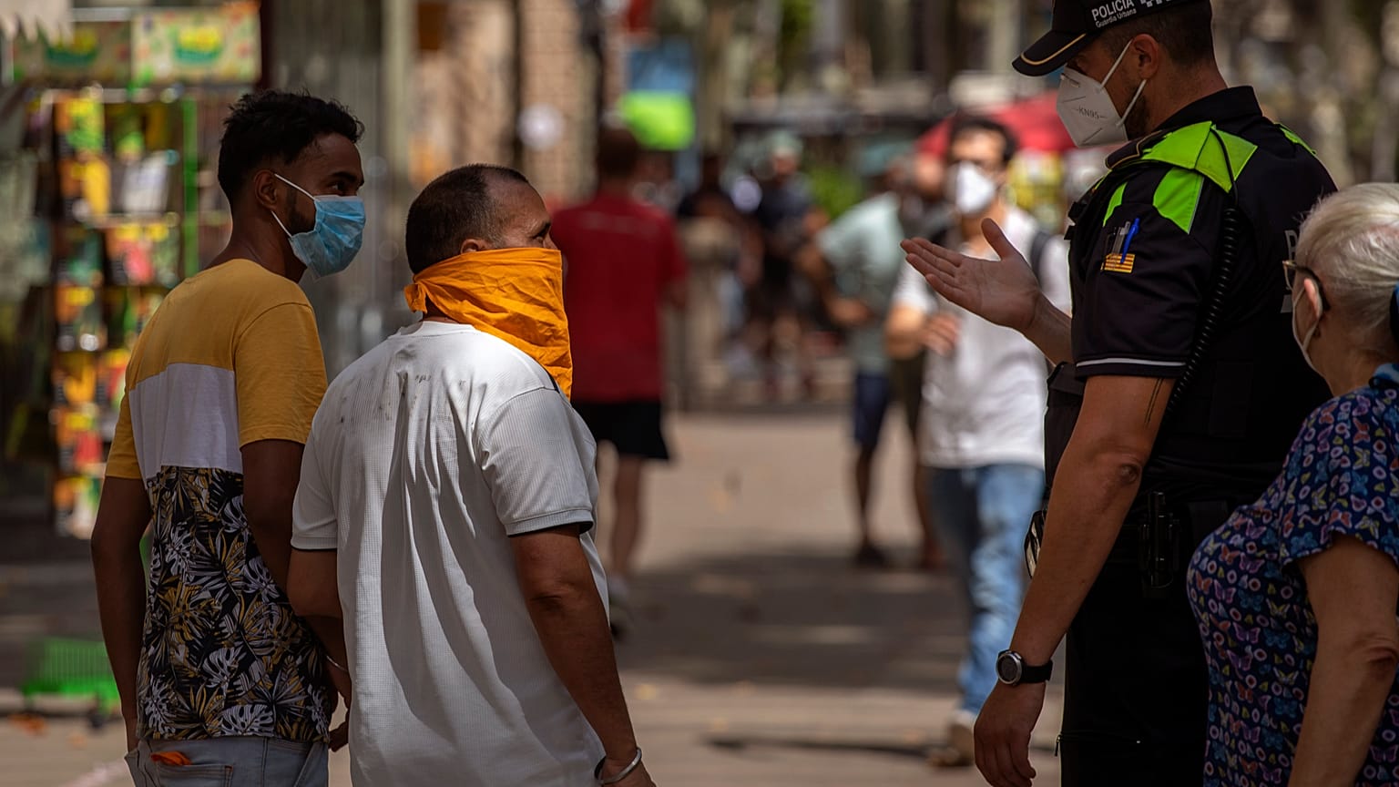 Las Ramblas de Barcelona, España, el jueves 9 de julio de 2020.