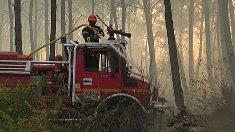 Feuerwehreinsatz im Département Gironde