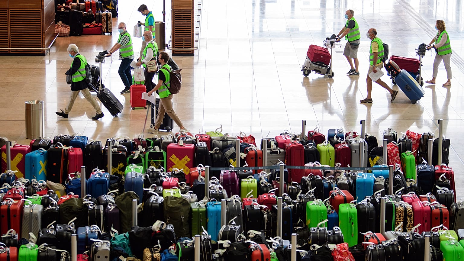 Terminal 1 de l'aéroport de Berlin-Brandebourg, Berlin, le mardi 28 juillet 2020