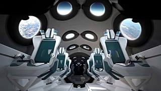 Cabine du SpaceShipTwo de Virgin Galactic, 28 juillet 2020
