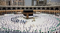Pilger in Mekka zu Beginn der Wallfahrt Hadsch