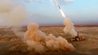 Iranische Raketen starten aus einer Untergrund-Basis an einem unbekannten Ort.