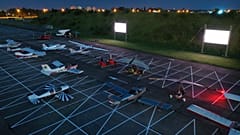 The fly-in film screening at the Aeroclub Ziema Pila, Poland.