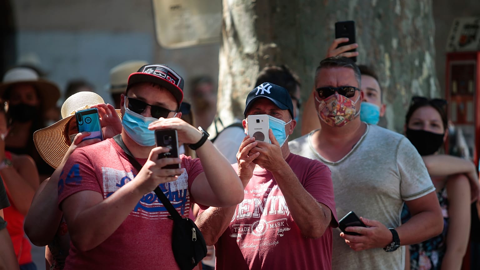 İspanya'da bir turist kafilesi 