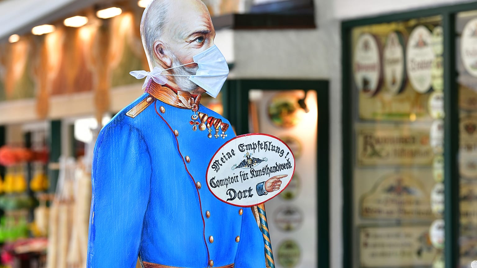 "Maskierter" Kaiser Franz Joseph in St. Wolfgang