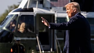 Donald Trump, a punto de partir hacia Texas. Washington, EEUU