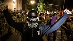 Protesters said they were skeptical the federal officers would leave Portland. 
