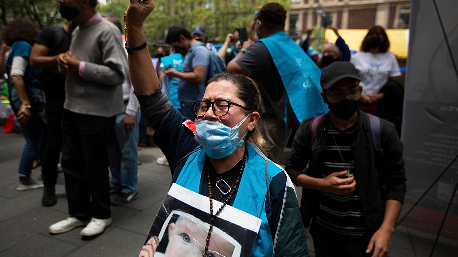 Manifestante contra el aborto en Ciudad de México