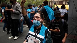 Manifestante contra el aborto en Ciudad de México