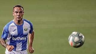 اللاعب ليجانيس روكي ميسا خلال مباراة الدوري الإسباني لكرة القدم بين ليجانيس وريال مدريد على ملعب بوتارك قرب مدريد في التاسع عشر من شهر تموز/يوليو الجاري