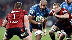 Lors d'un match du Super Rugby Aotearoa en Nouvelle Zélande le 11 juillet