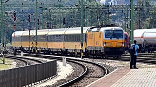 A RegioJet nyitójáratának érkezése a Kelenföldi pályaudvaron 2020. július 31-én.