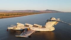 Ekranoplan im Kaspischen Meer