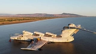 Ekranoplan im Kaspischen Meer