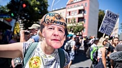Protest gegen die Corona-Politik am 1. August