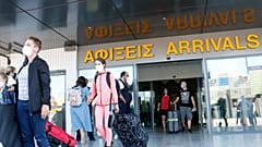 People arriving in Greece by plane