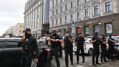 Операция по задержанию злоумышленника в центре Киева.