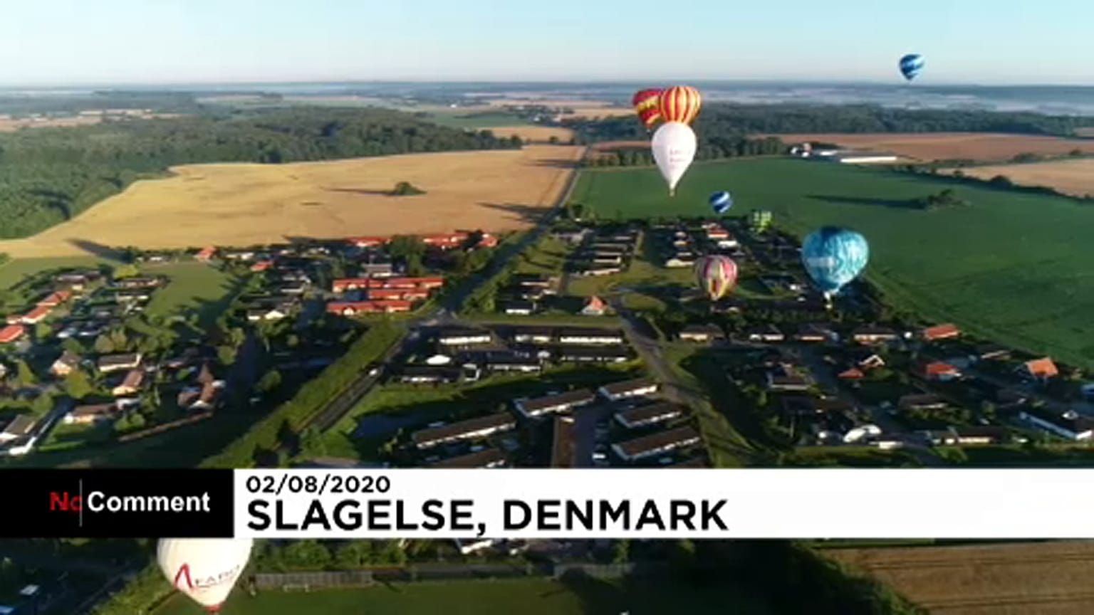 Various shots of hot air balloons