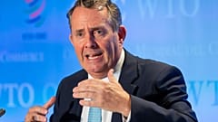 Liam Fox in Geneva, Switzerland, Friday, July 17, 2020. 
