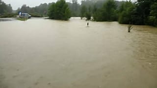 Unwetter in Bayern, Slowenien und Kroatien