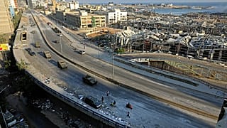 The aftermath of Tuesday's blast is seen at the port of Lebanon's capital Beirut, on August 5, 2020. 