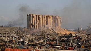 Damage is seen after a massive explosion in Beirut, Lebanon, Wednesday, Aug. 5, 2020.
