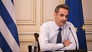 Ο Κυρ. Μητσοτάκης κατά τη διάρκεια της διαδικτυακής συνομιλίας του με τον Καθηγητή του Harvard και Εκτελεστικό Διευθυντή του «The Aspen Strategy Group», Nicholas Burns