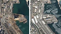 El puerto de Beirut tras la explosión